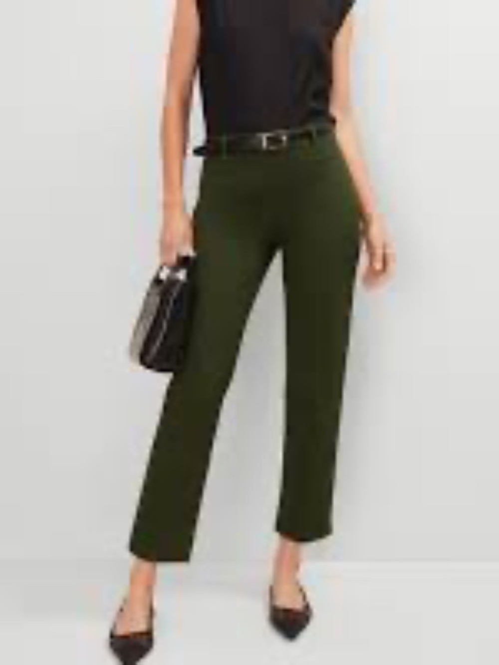 LOFT Ann Taylor Forest Green Pants Size 8 Skinny Ankle Petite